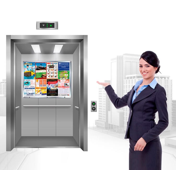 Реклама в лифтах города Новосибирска