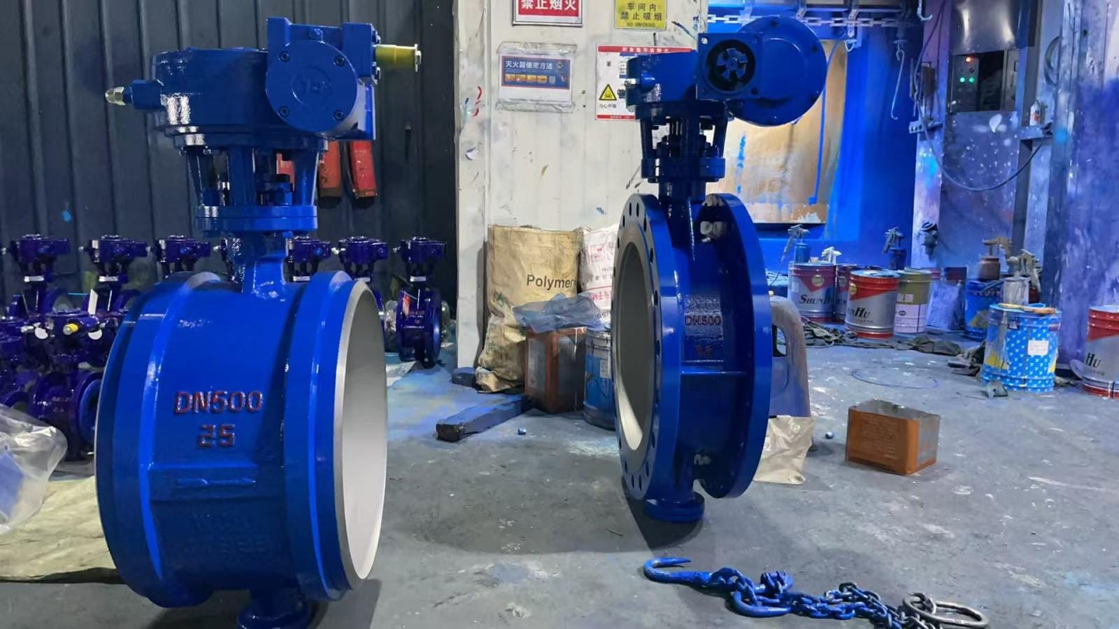 Затвор дисковый поворотный трехэксцентриковый стальной ру25 ду500 под приварку с редуктором