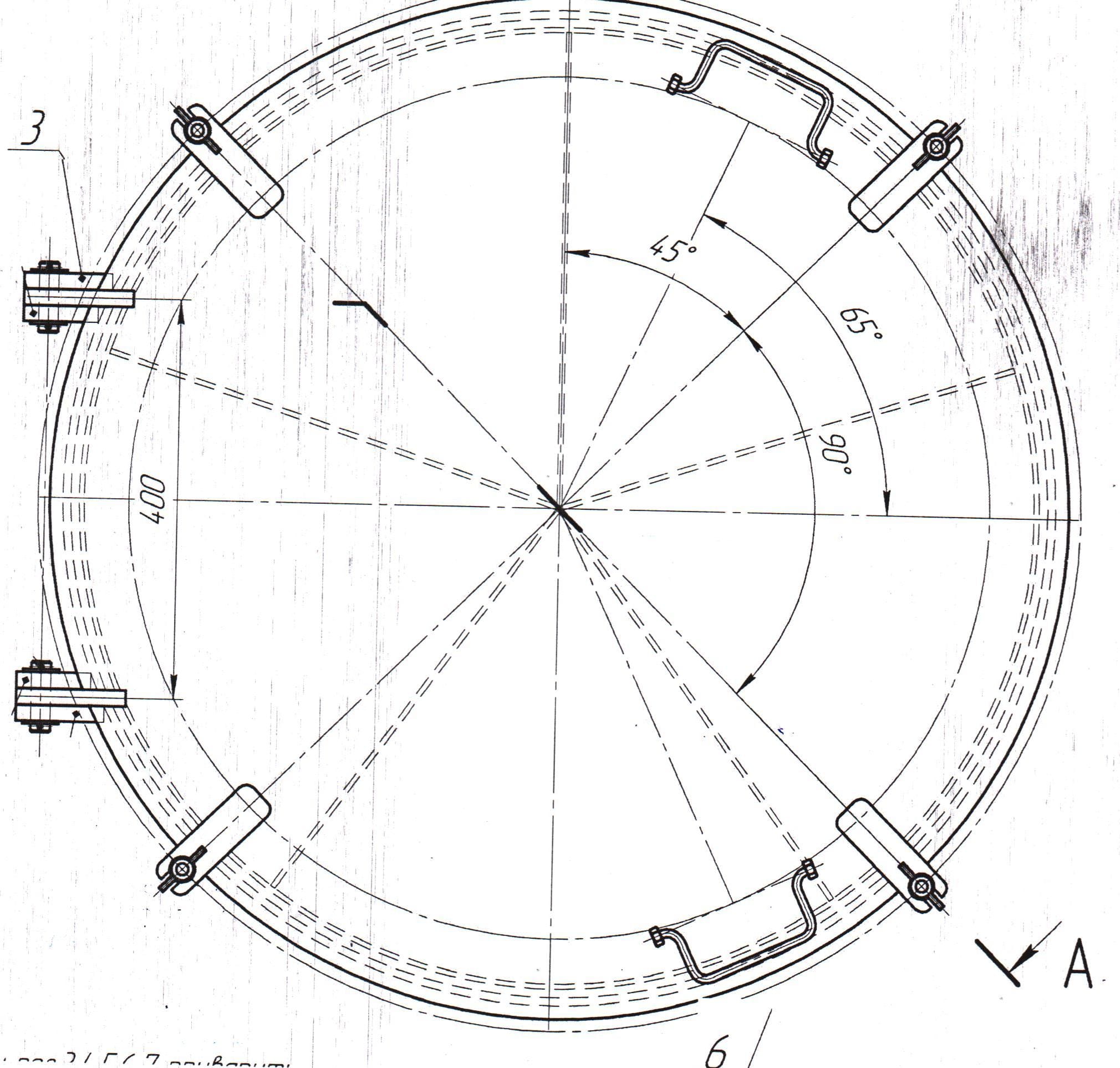 Крышка судовая ДУ Ø 1000 на барашках тип «Волго-Дон»