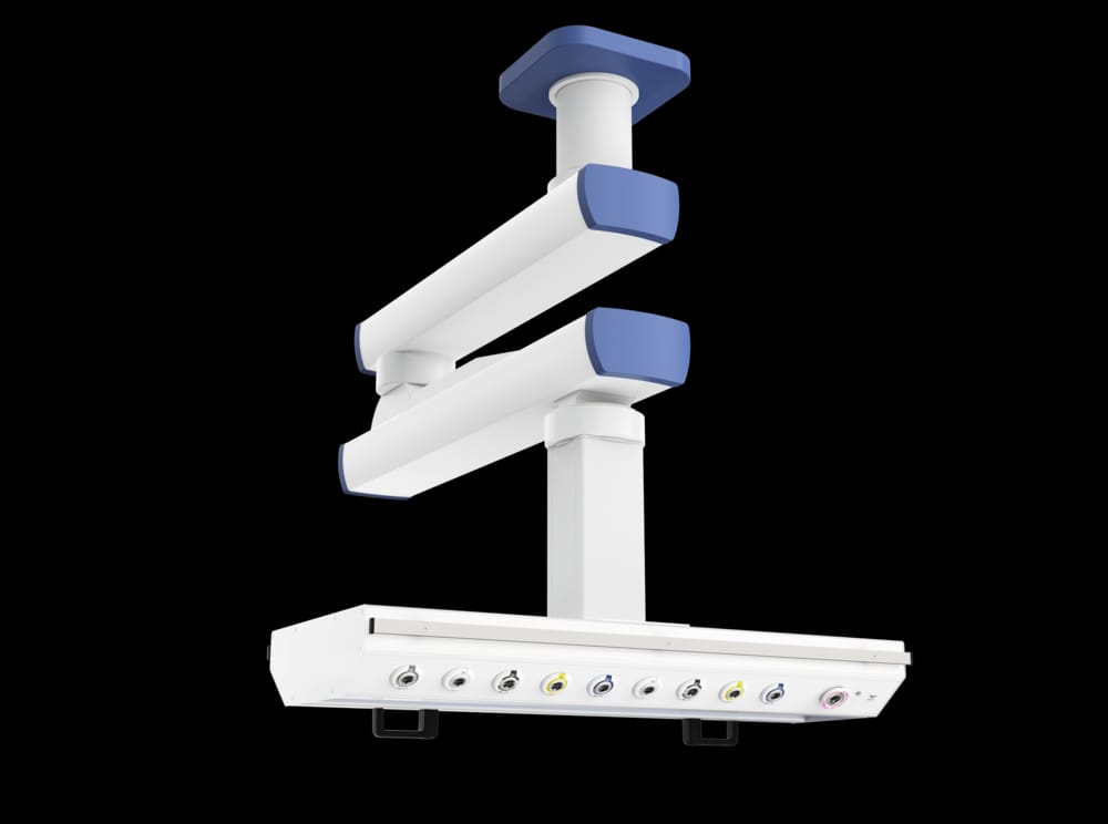 Потолочная двухплечевая медицинская консоль CADUCEUS C2E-A