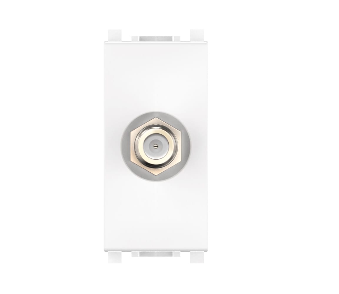 Антенная TV-розетка CADUCEUS ALING EXPERIENCE с антибактериальной защитой для скрытой проводки, спутниковая, одиночная, модульная