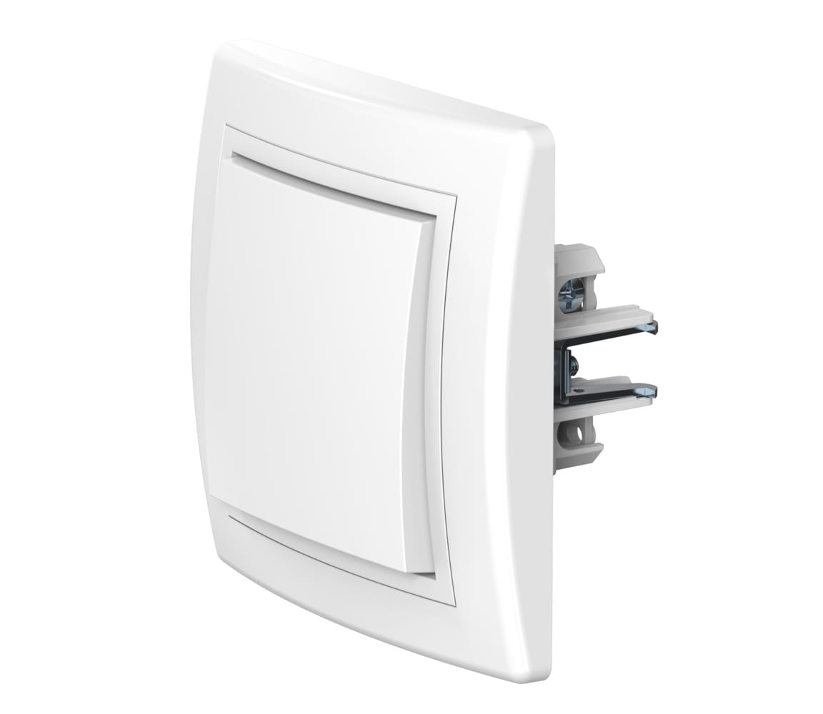 Выключатель скрытой установки CADUCEUS ALING PRESTIGE одноклавишный, перекрёстный, 10АХ, 250В~