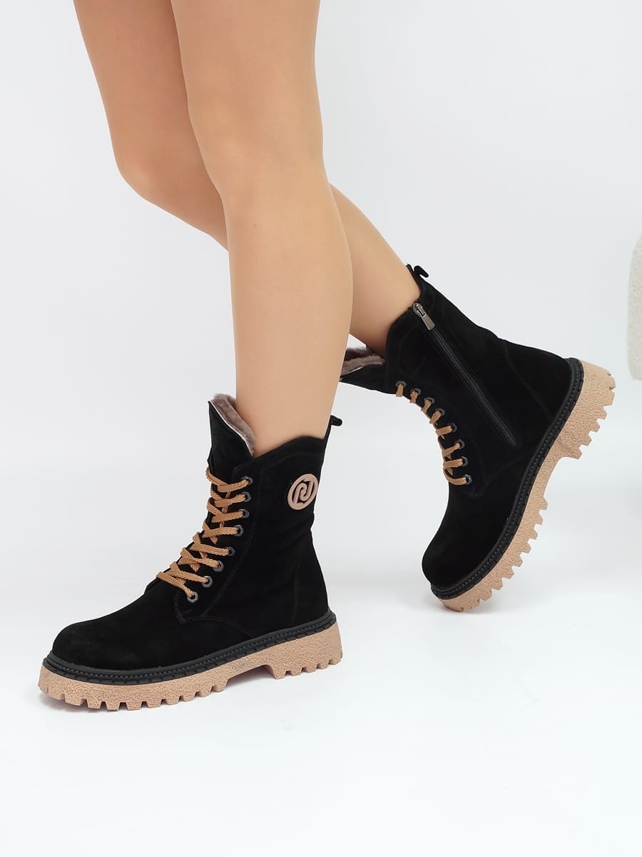 Ботинки зимние из натуральной замши — фото 3