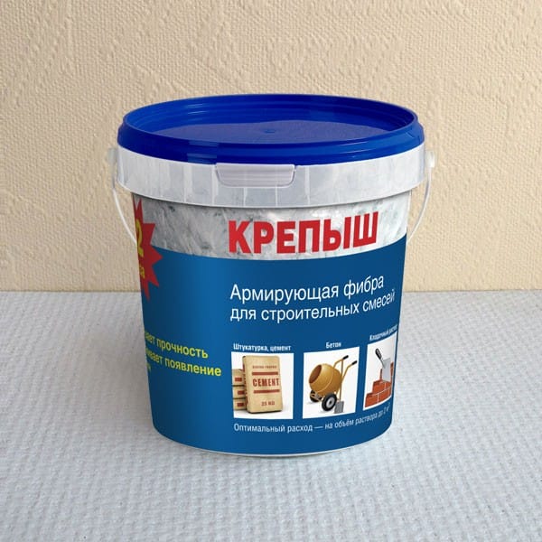 Укрепляющая стеклофибра Крепыш, ведро 500 грамм