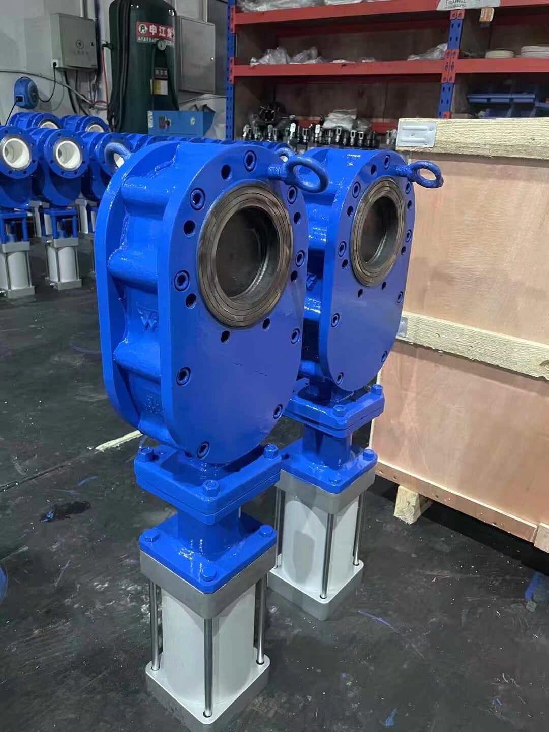 Задвижка двухдисковая межфланцевая с керамическим уплотнением с пневмоприводом — фото 3