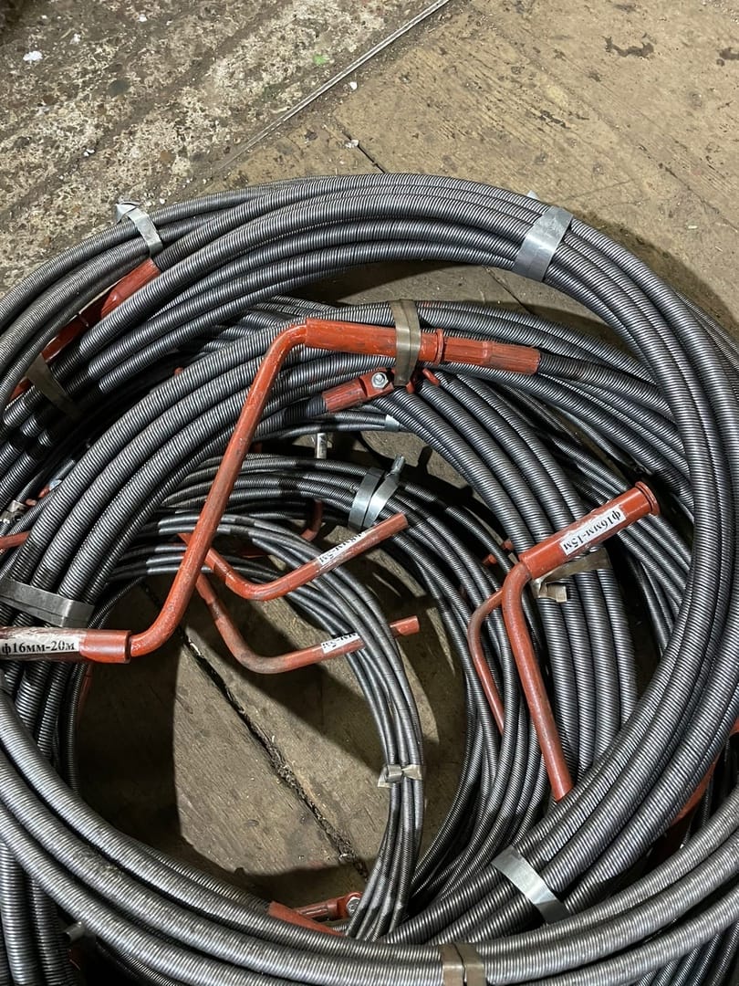 Сантехнический трос с насадками диам. 14 мм, длина 15 метров — фото 2