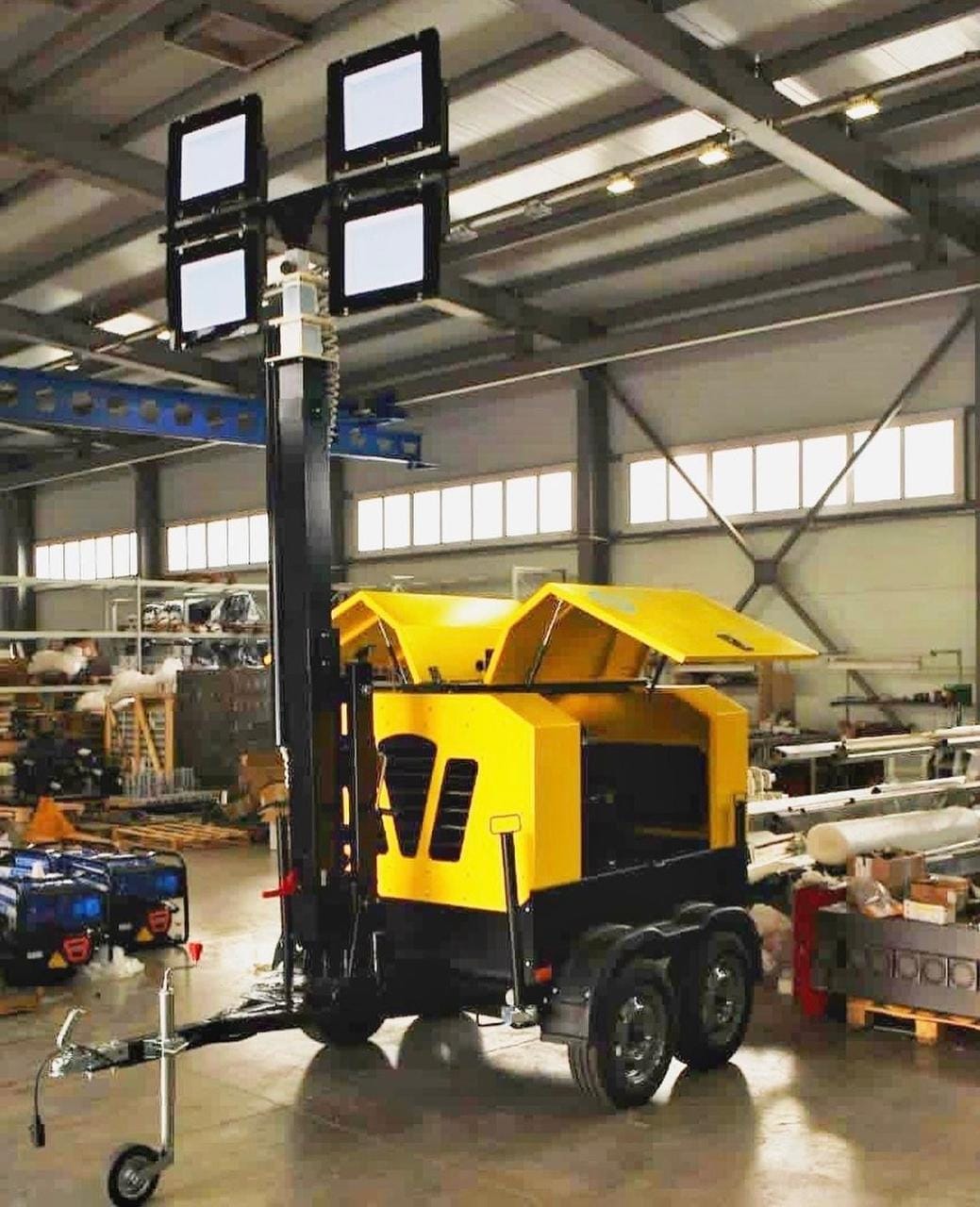 Передвижная осветительная установка ПОУ-4x500LED-9.0M-10.0GXD дизельная