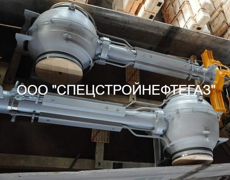 Запорный кран DN500, пневмогидропривод с ручным дублером (напряжение 24 В), подземный