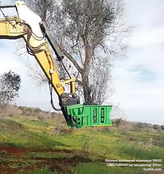 Лесные валочные ножницы BI600 на экскаваторы 30тн+ — фото 4