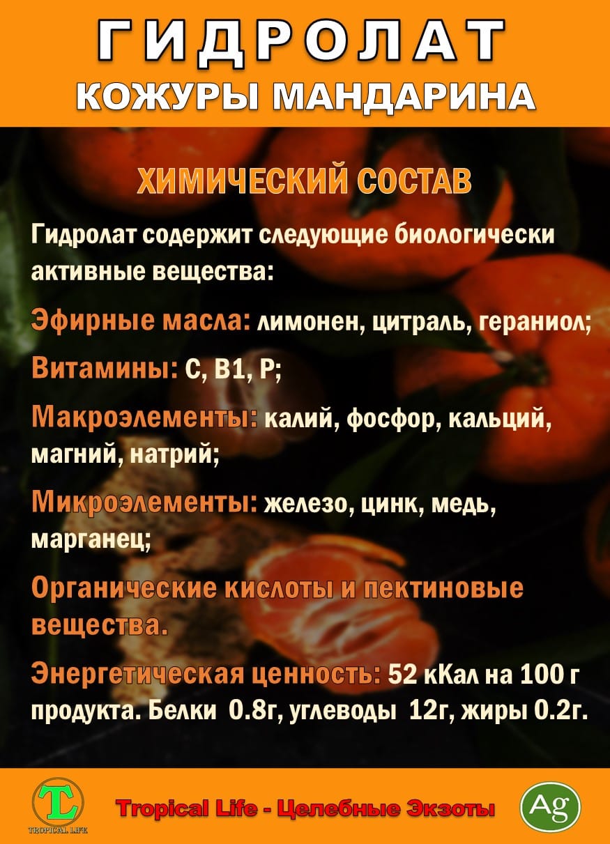 Гидролат кожуры мандарина. ProGynuru. С наносеребром. — фото 4