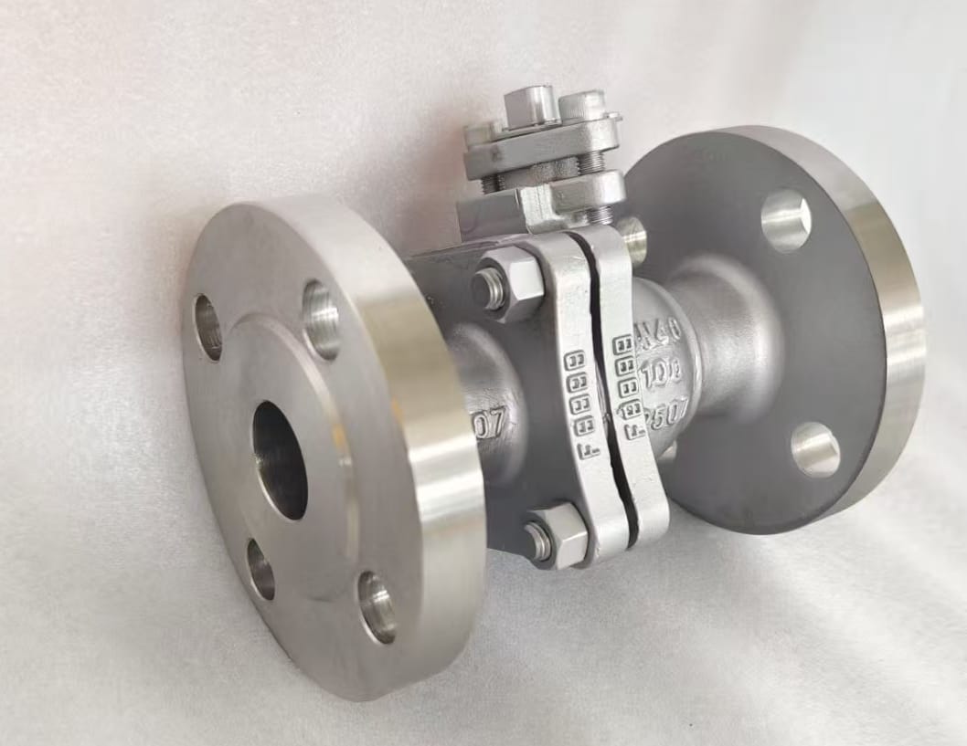 Кран шаровой двухсоставной фланцевый из нержавейки 321, 316Ti с рукояткой, Китай — фото 3