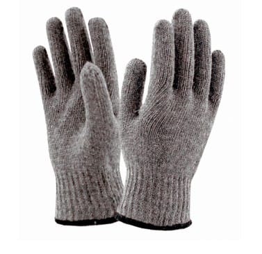 Перчатки полушерстяные ЗИМА серые (шерсть 30%, акрил 70%)