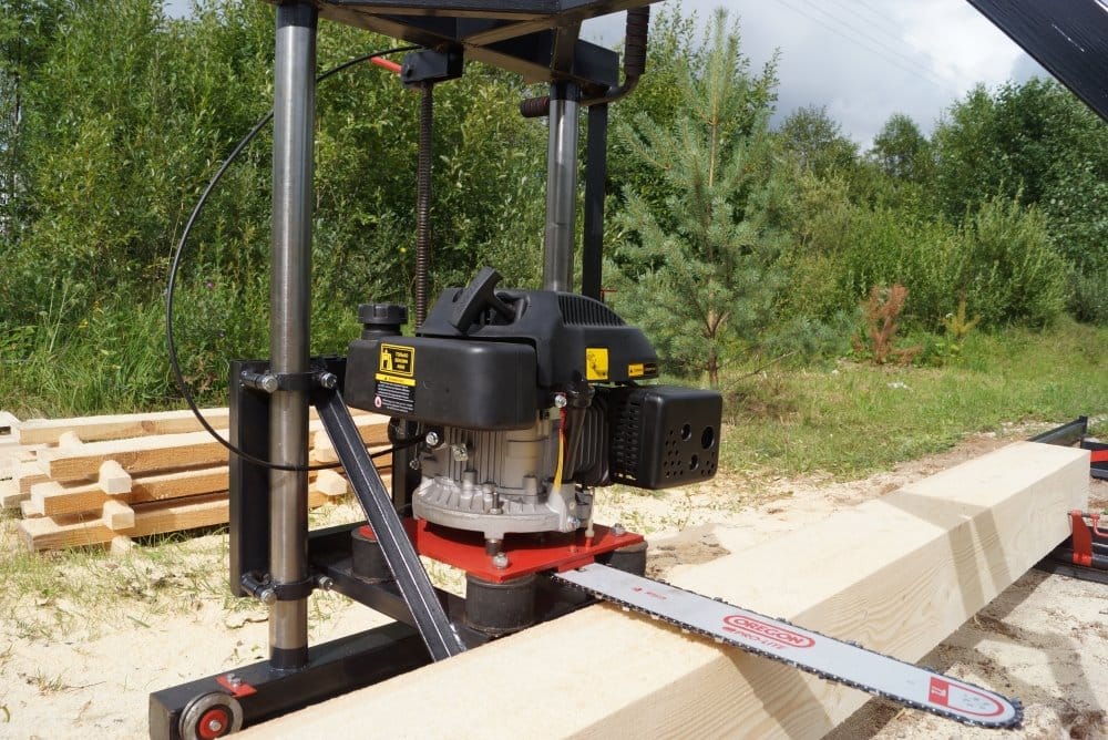 Пилорама бензиновая шинная БПШ 6,7,12,13л.с(новая, про-во) — фото 2