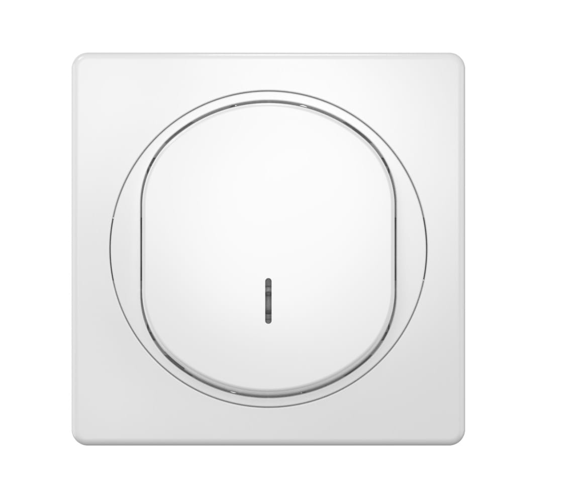 Выключатель скрытой установки одноклавишный CADUCEUS ALING EON с индикацией при включении, 16АХ, 250В~