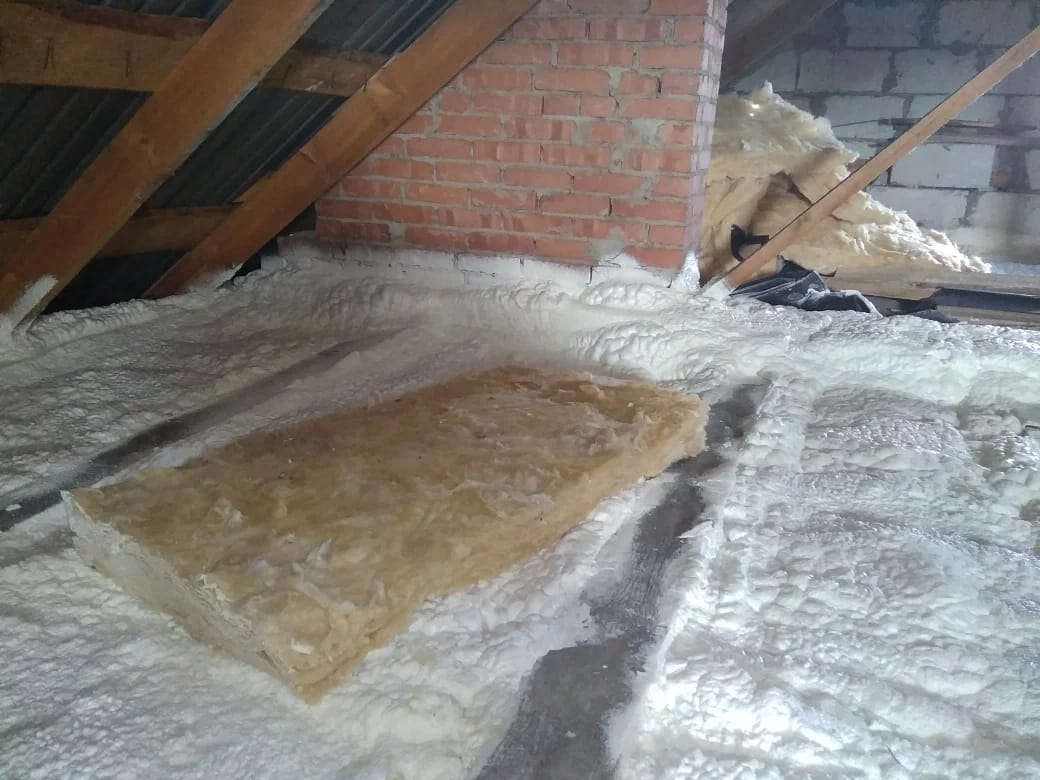 Теплоизоляционные работы ,        утепление методом напыления ППУ — фото 8
