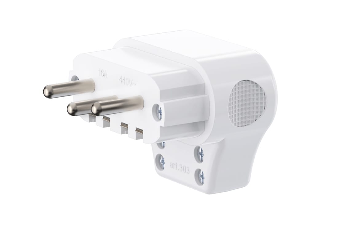 Вилка CADUCEUS ALING электрическая трёхполюсная, с заземлением, 16А, 440В~