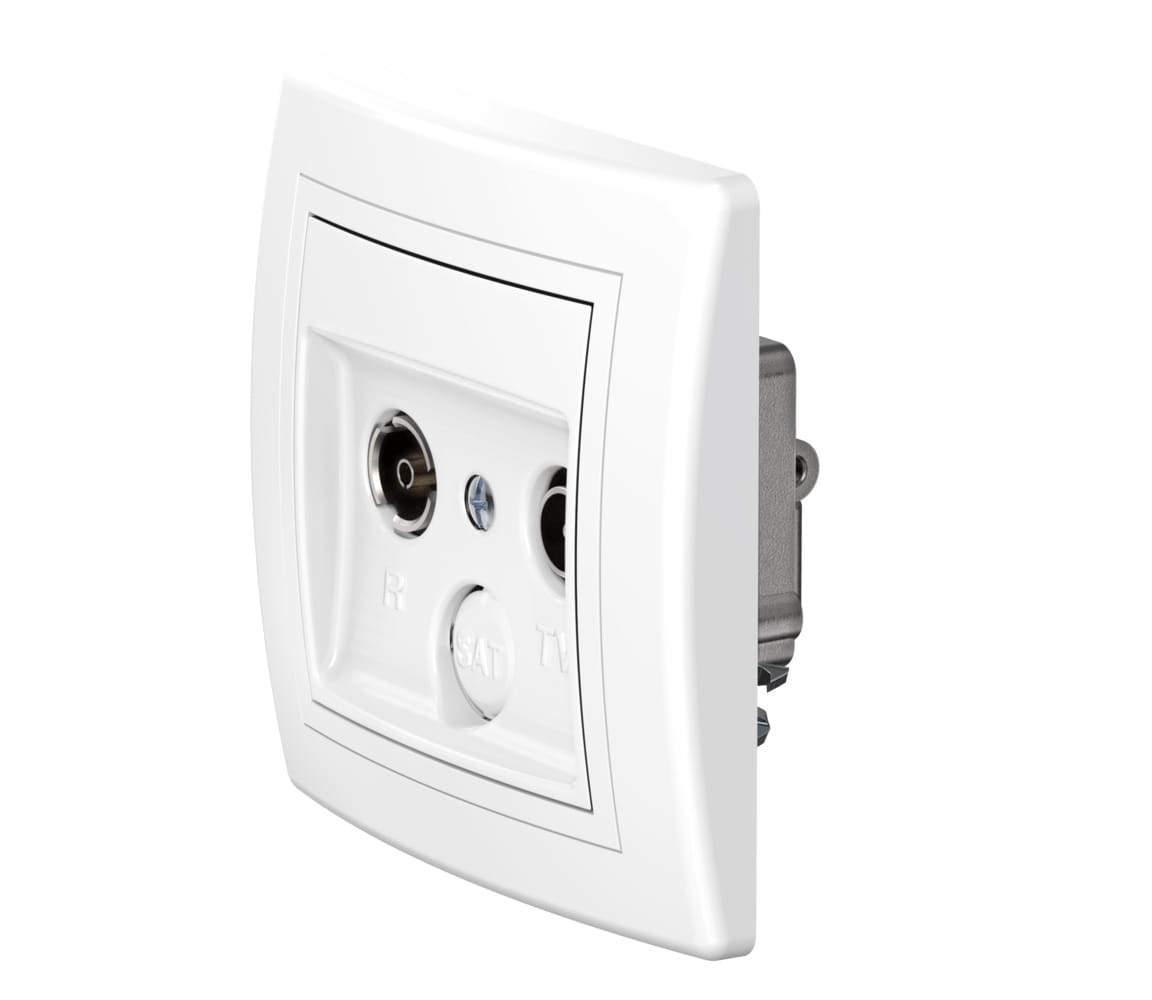 Розетка скрытой установки CADUCEUS ALING PRESTIGE антенная TV/FM, оконечная