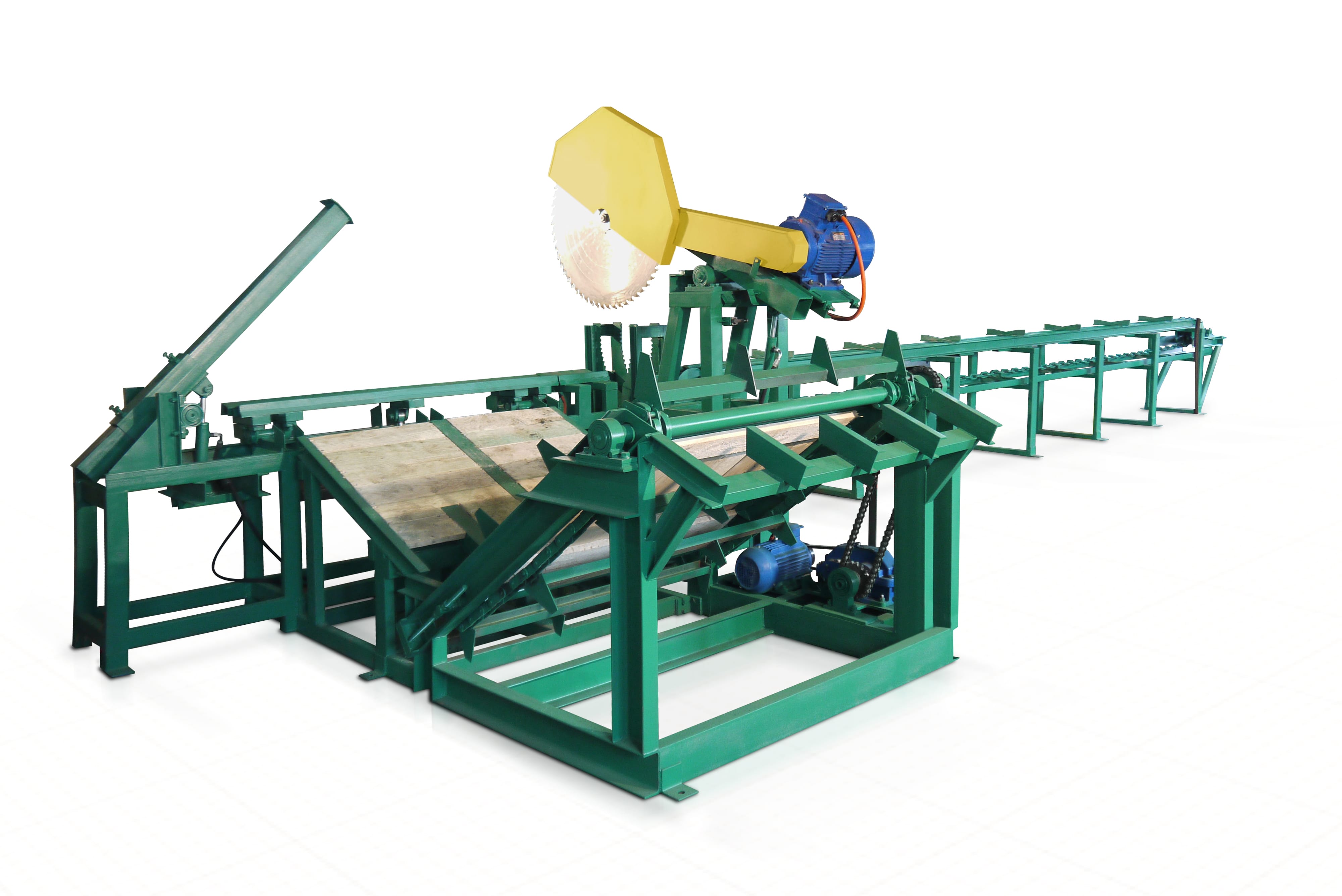 Линия раскряжевки брёвен. — фото 3