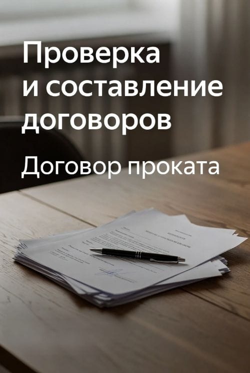 Проверка и составление договоров проката в Перми