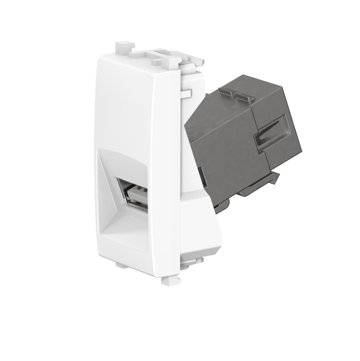 Розетка с модулем Keystone USB 2.0 тип A-A CADUCEUS ALING EXPERIENCE для скрытой проводки