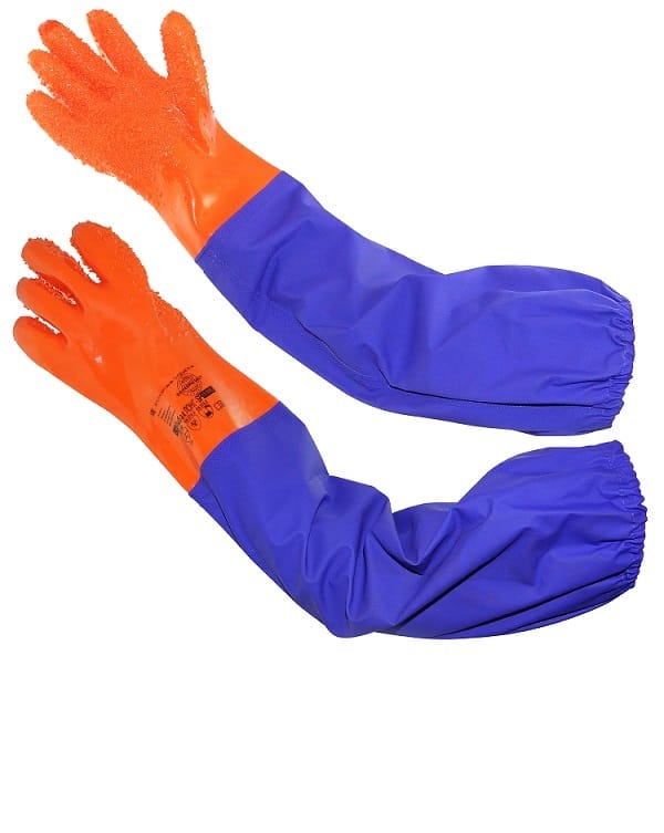 Перчатки РЫБАК ЛОНГ-SP с ПВХ нарукавниками (длина 26см+40см)