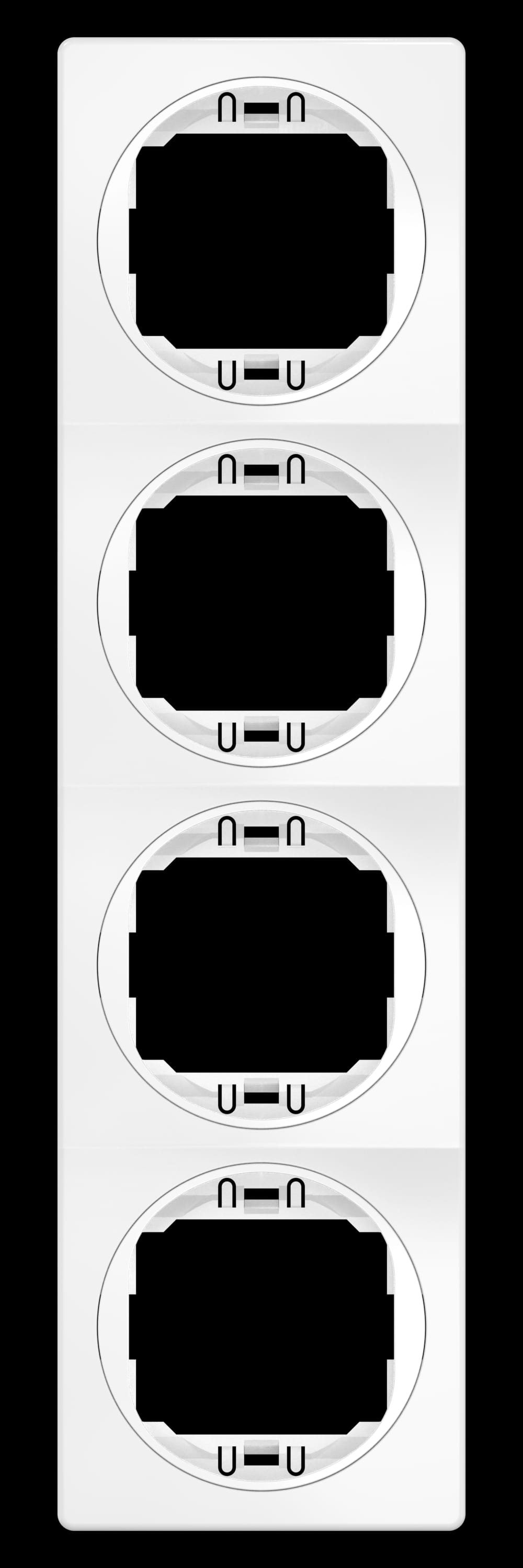 Рамка декоративная CADUCEUS ALING EON, четырёхместная, вертикальная