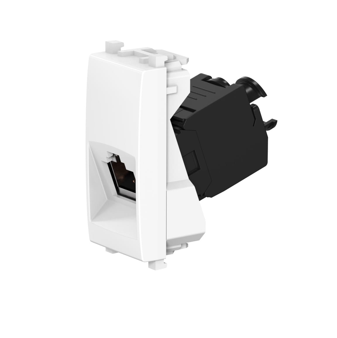 Розетка CADUCEUS ALING EXPERIENCE компьютерная, с модулем Keystone RJ45 8P8C cat.5e, FTP, модульная, для скрытой проводки, механизм