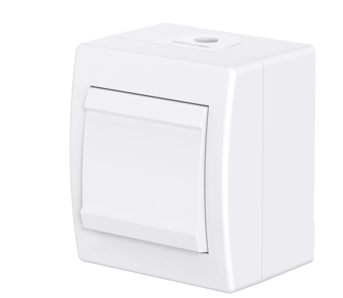 Выключатель одноклавишный CADUCEUS ALING POWER, перекрестный, для открытой проводки, 10АХ, 250В~