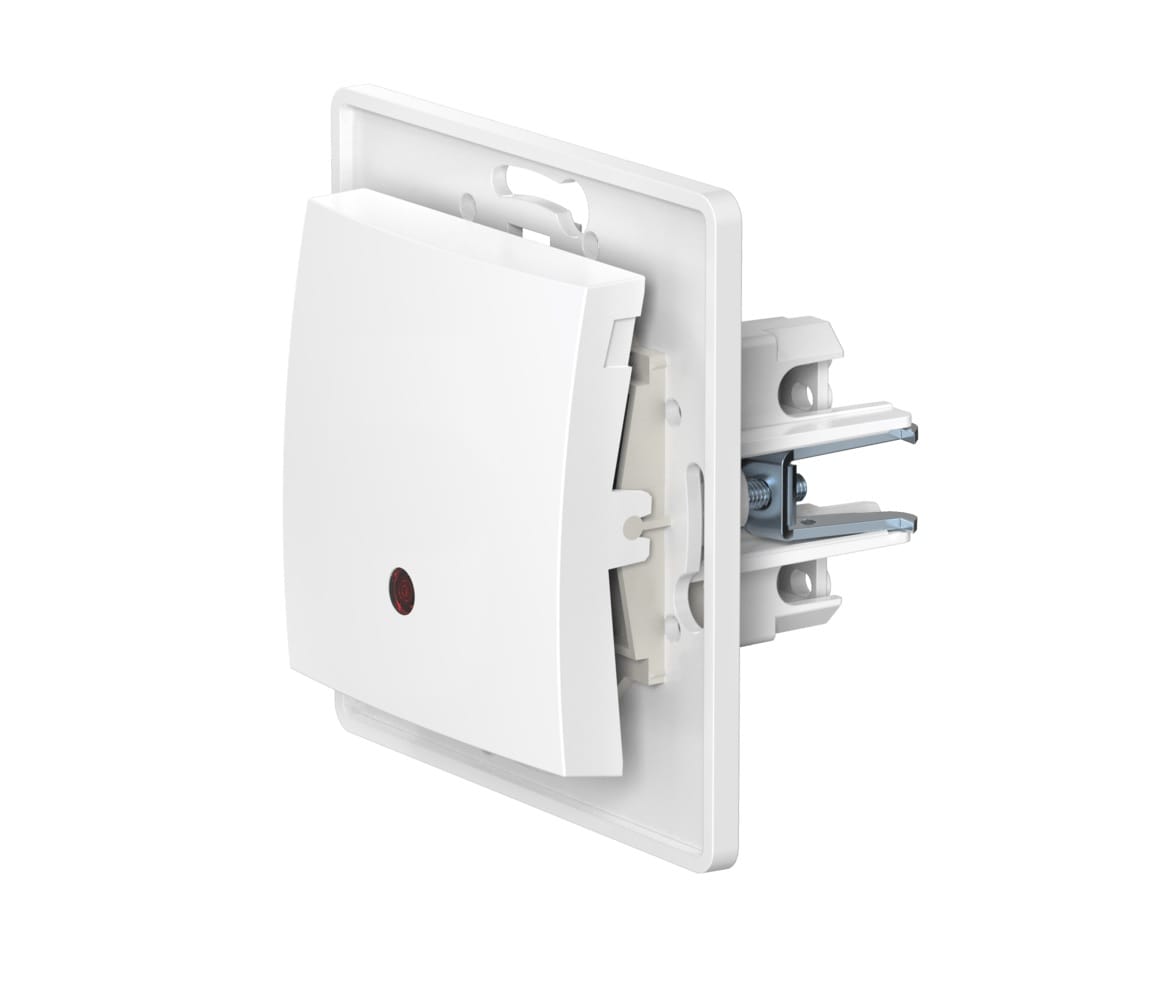 Выключатель скрытой установки CADUCEUS ALING PRESTIGE одноклавишный, проходной, с индикацией, 10АХ, 250В~, механизм