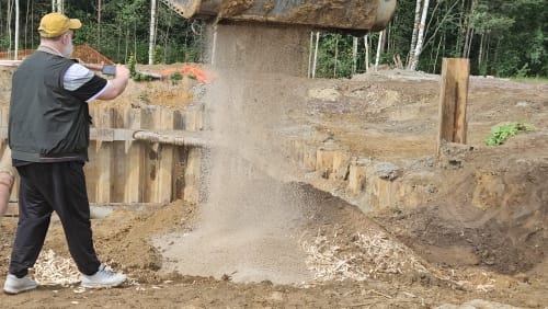 Ковш валково-просеивающий на JCB 290