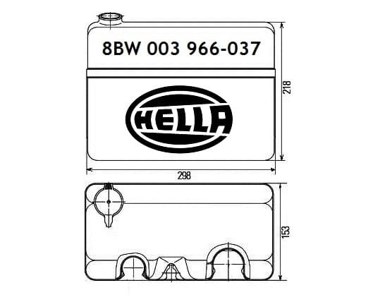 Бачок стеклоомывателя Hella 8BW 003 966-037 в сборе с насосом — фото 5
