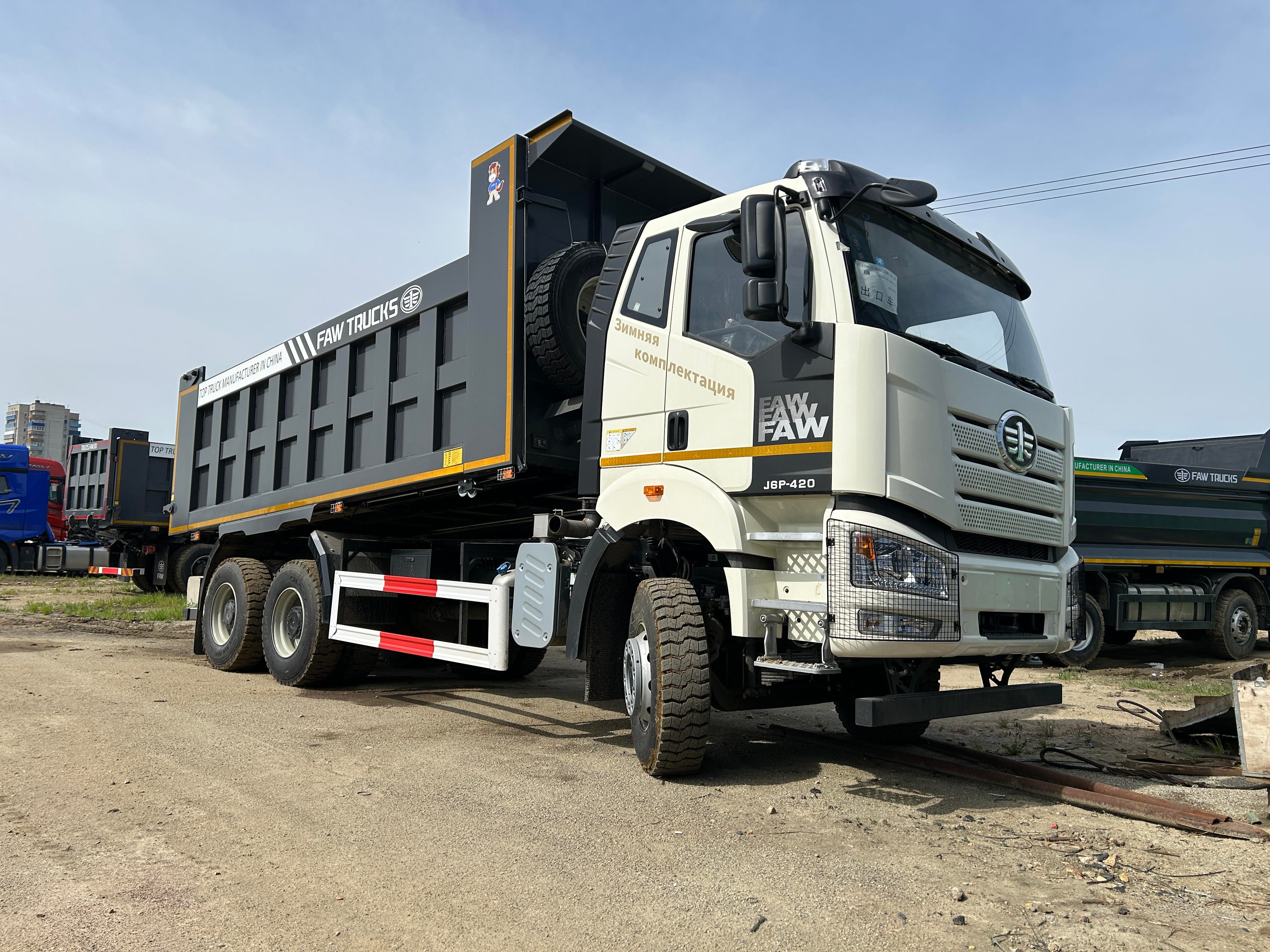 Новый самосвал FAW 6×4, с двигателем 420 л.с, 2024 год, П-кузов, V кузова – 21 м.куб.