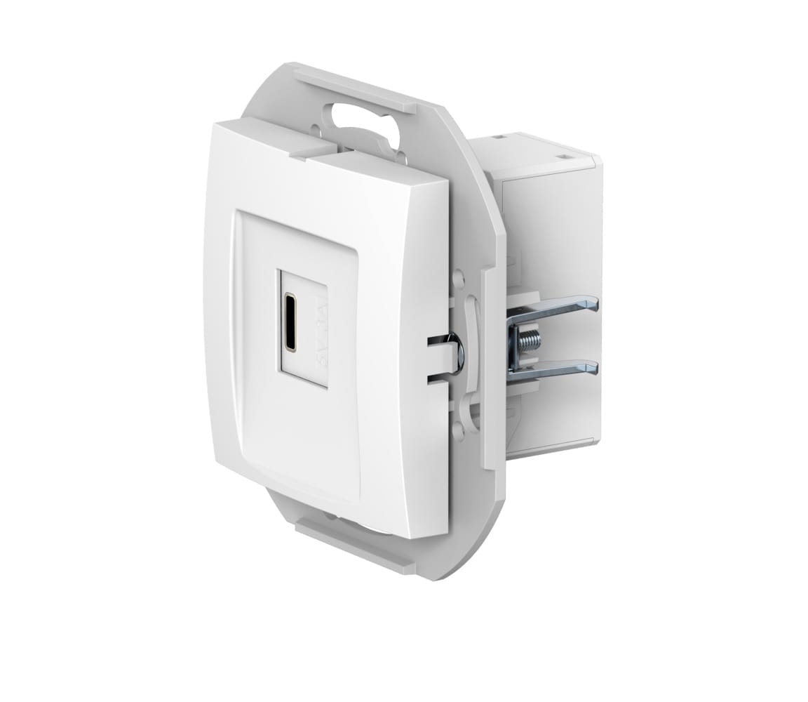 Розетка скрытой установки CADUCEUS ALING PRESTIGE USB, тип С, для зарядки, 1-го устройства, 3А, 5В=, 250В~, механизм