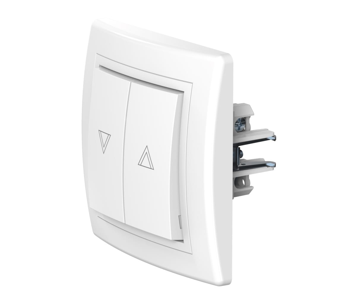 Выключатель скрытой установки CADUCEUS ALING PRESTIGE кнопочный для жалюзи/рольставней, 10А, 250В~