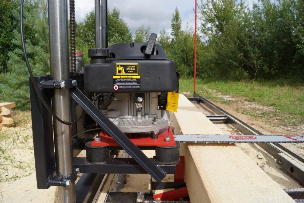 Пилорама бензиновая шинная БПШ 6,7,12,13л.с(новая, про-во) — фото 4