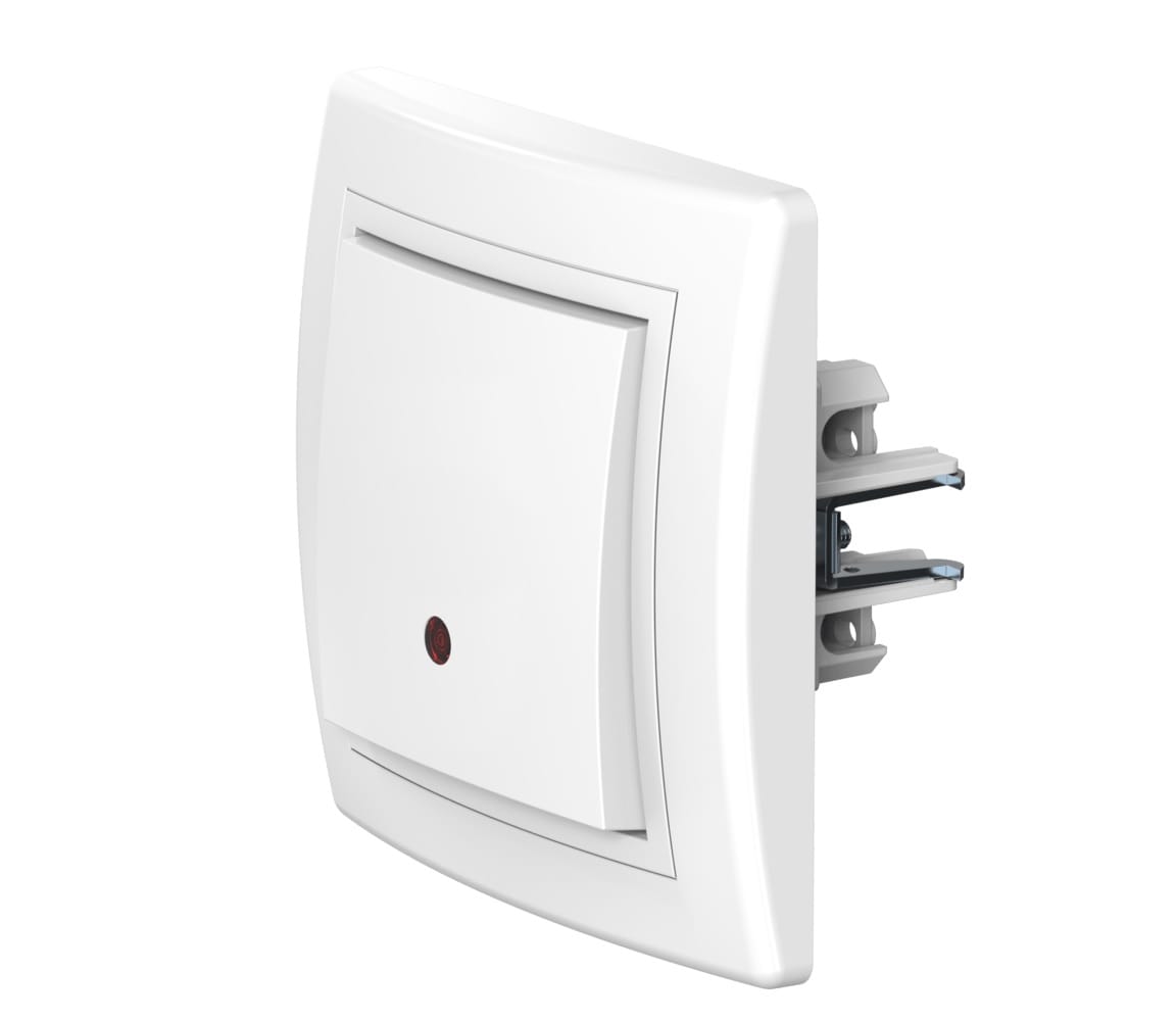 Выключатель скрытой установки CADUCEUS ALING PRESTIGE одноклавишный, с индикацией при включении, 16АХ, 250В~