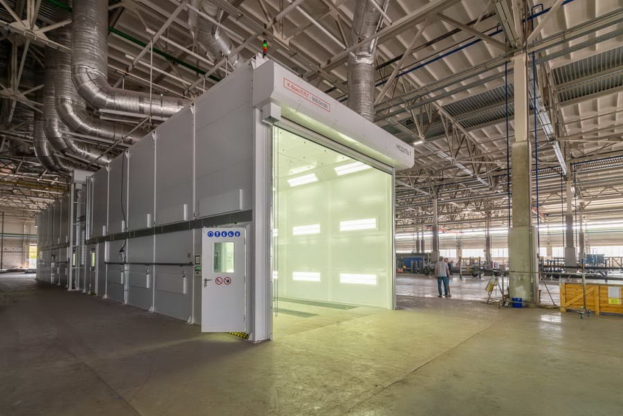 Окрасочные камеры для металлоконструкций, кранов и ЖБИ Москва