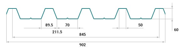 Профнастил Н60 от производителя Steelx-Монтажстальконструкция