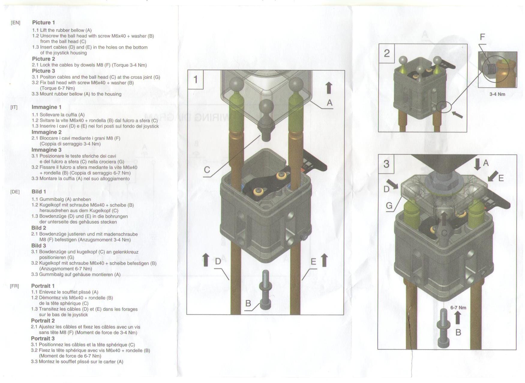 Джойстики управления тросовые INDEMAR (Италия) для спецтехники — фото 9