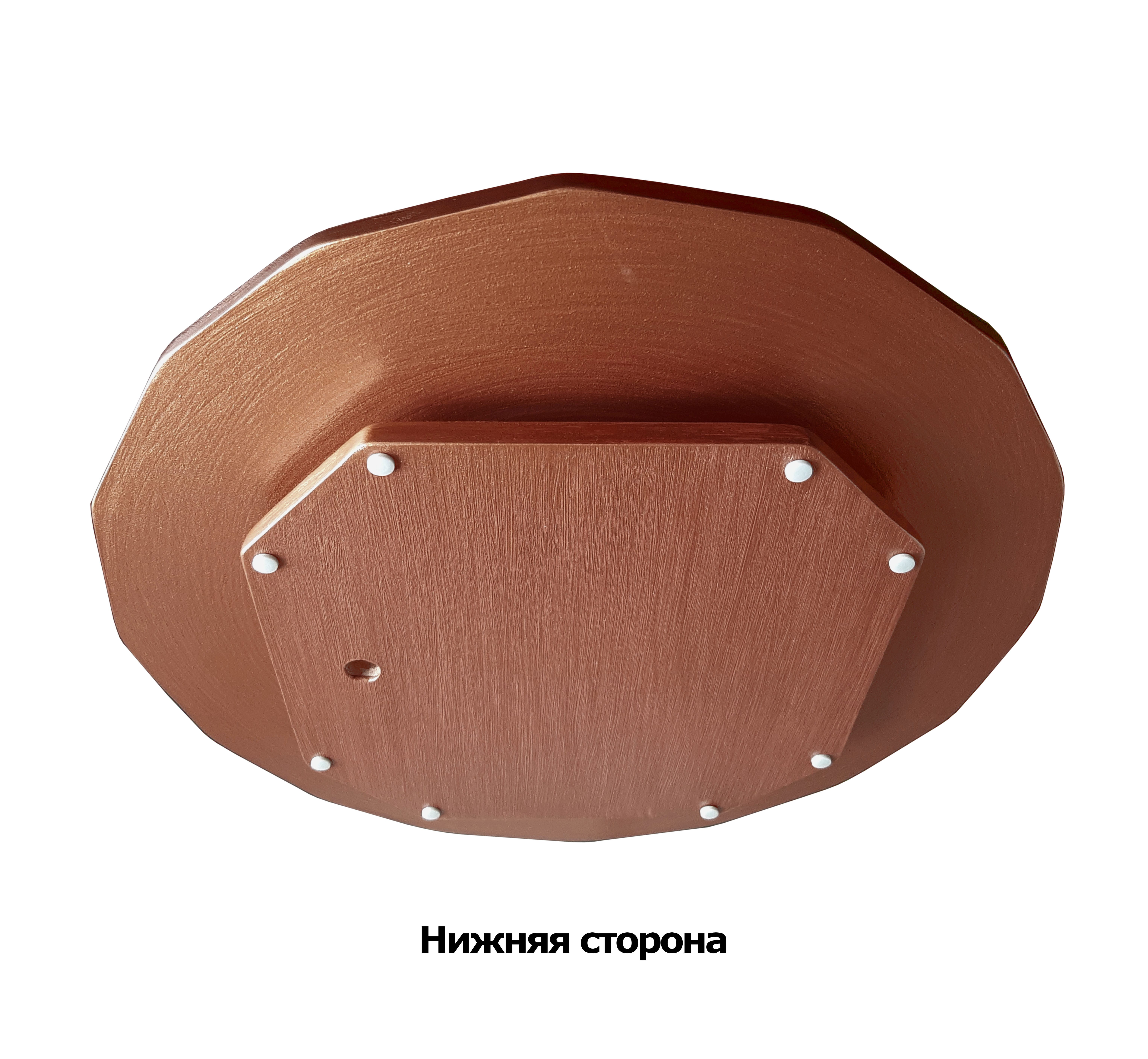 Поворотный круг для сервировки стола d40 см, цвет Медь. Ручная работа — фото 2