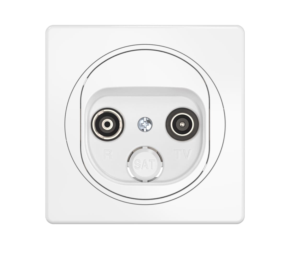 Встраиваемая оконечная антенная розетка TV/FM CADUCEUS ALING EON