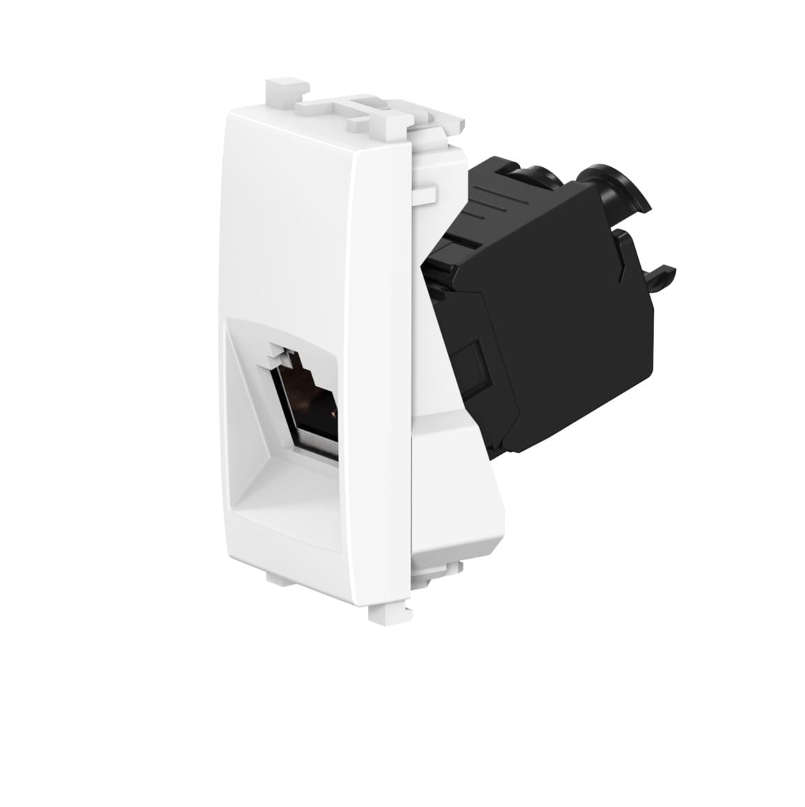 Розетка CADUCEUS ALING EXPERIENCE компьютерная, с модулем Keystone RJ45 8P8C cat.6A, UTP, модульная, для скрытой проводки, механизм