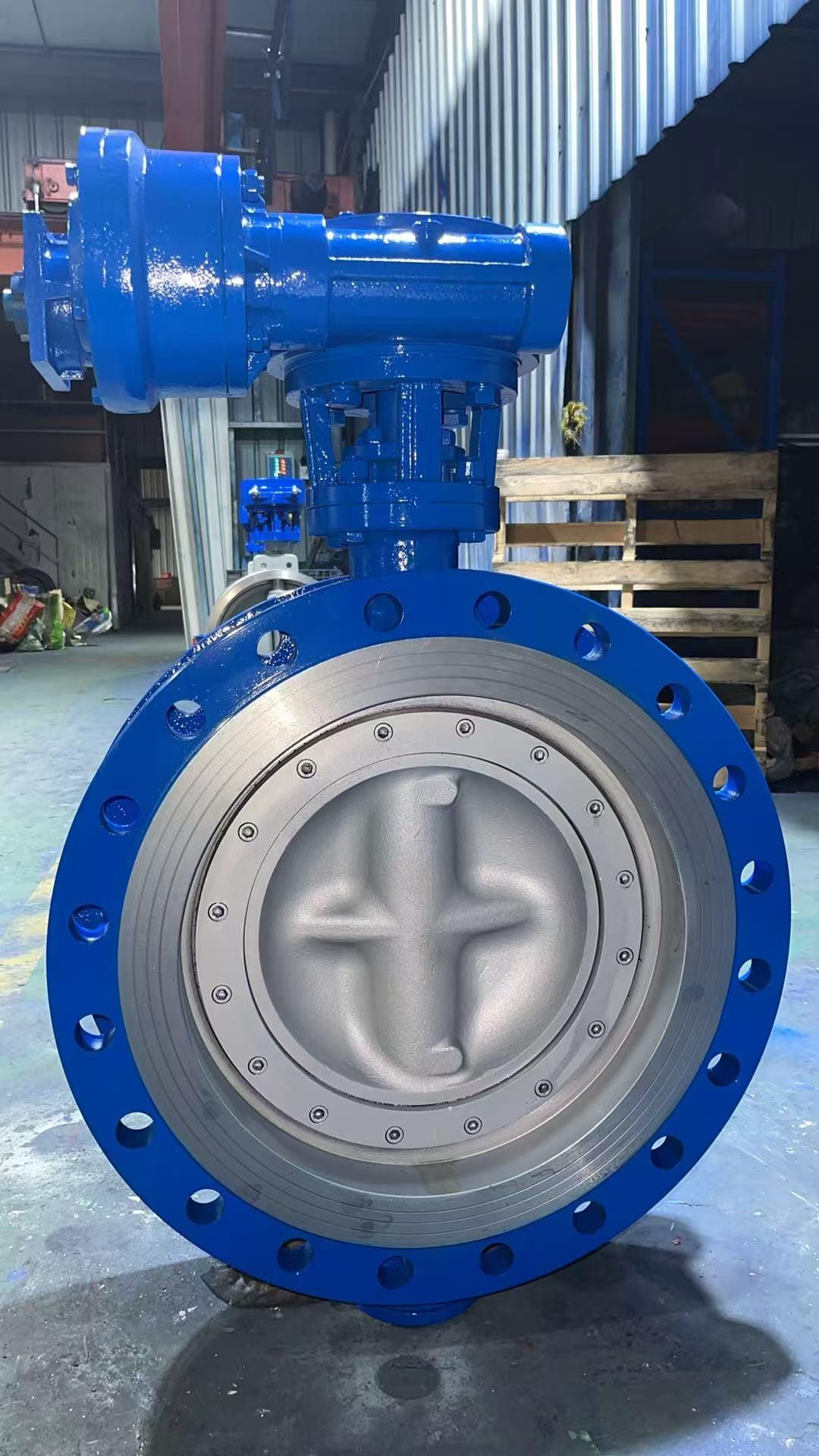 Затвор дисковый фланцевый стальной ру16 ду500 с редуктором