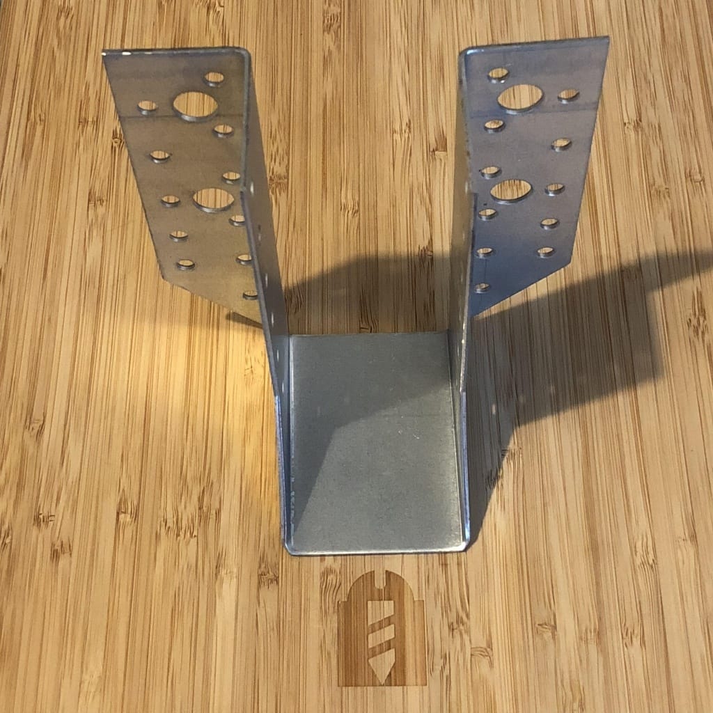 Опора бруса расскрытая