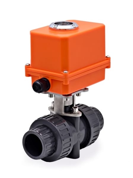 Шаровой кран полимерный с рукояткой, редуктором, электроприводом, пневмоприводом — фото 3