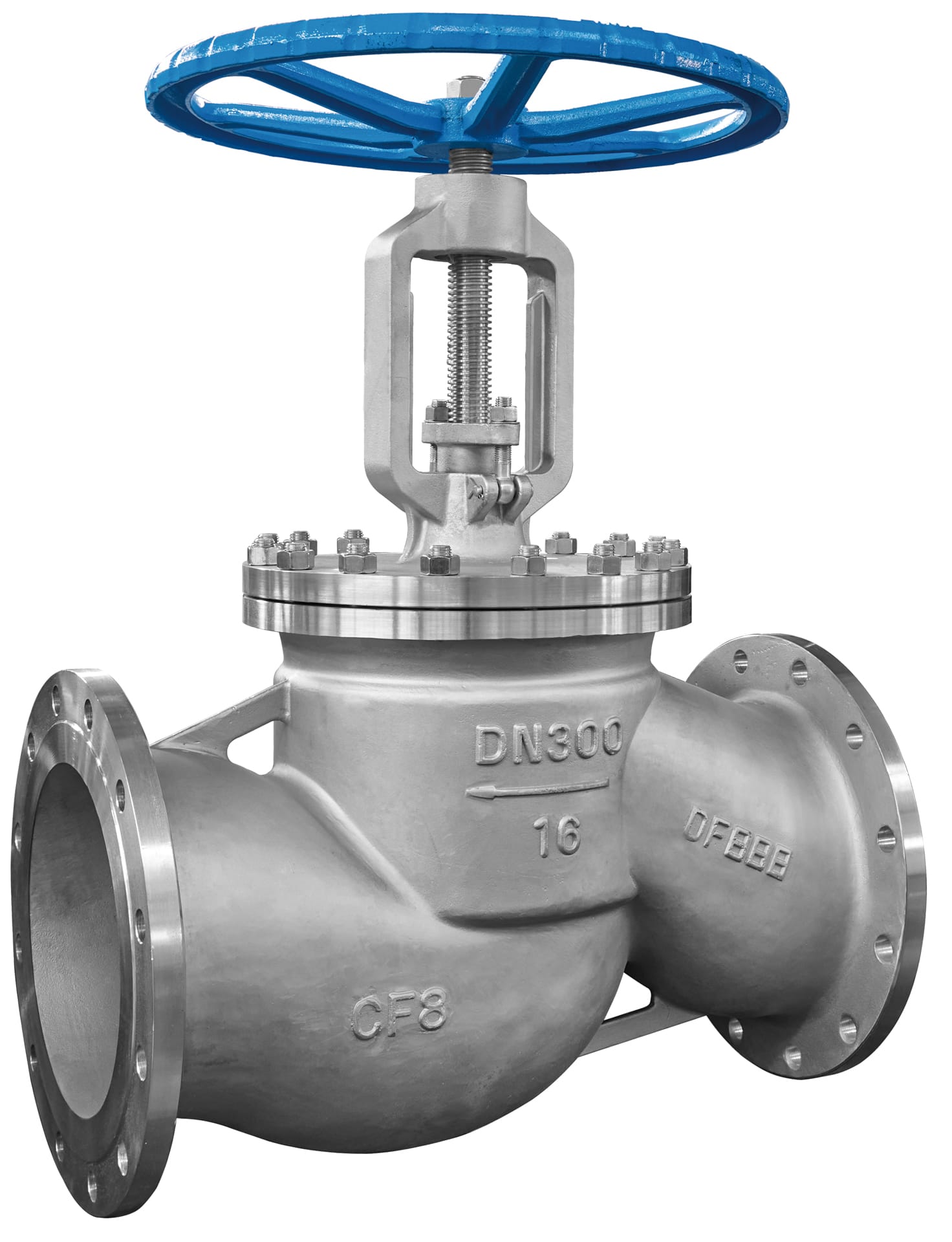 Клапаны запорные фланцевые CF8 15нж65нж Ру16 Ду300