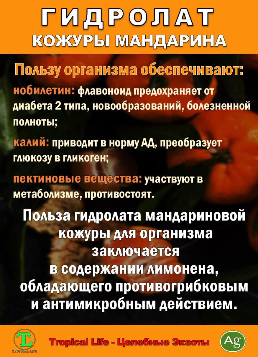 Гидролат кожуры мандарина. ProGynuru. С наносеребром. — фото 6