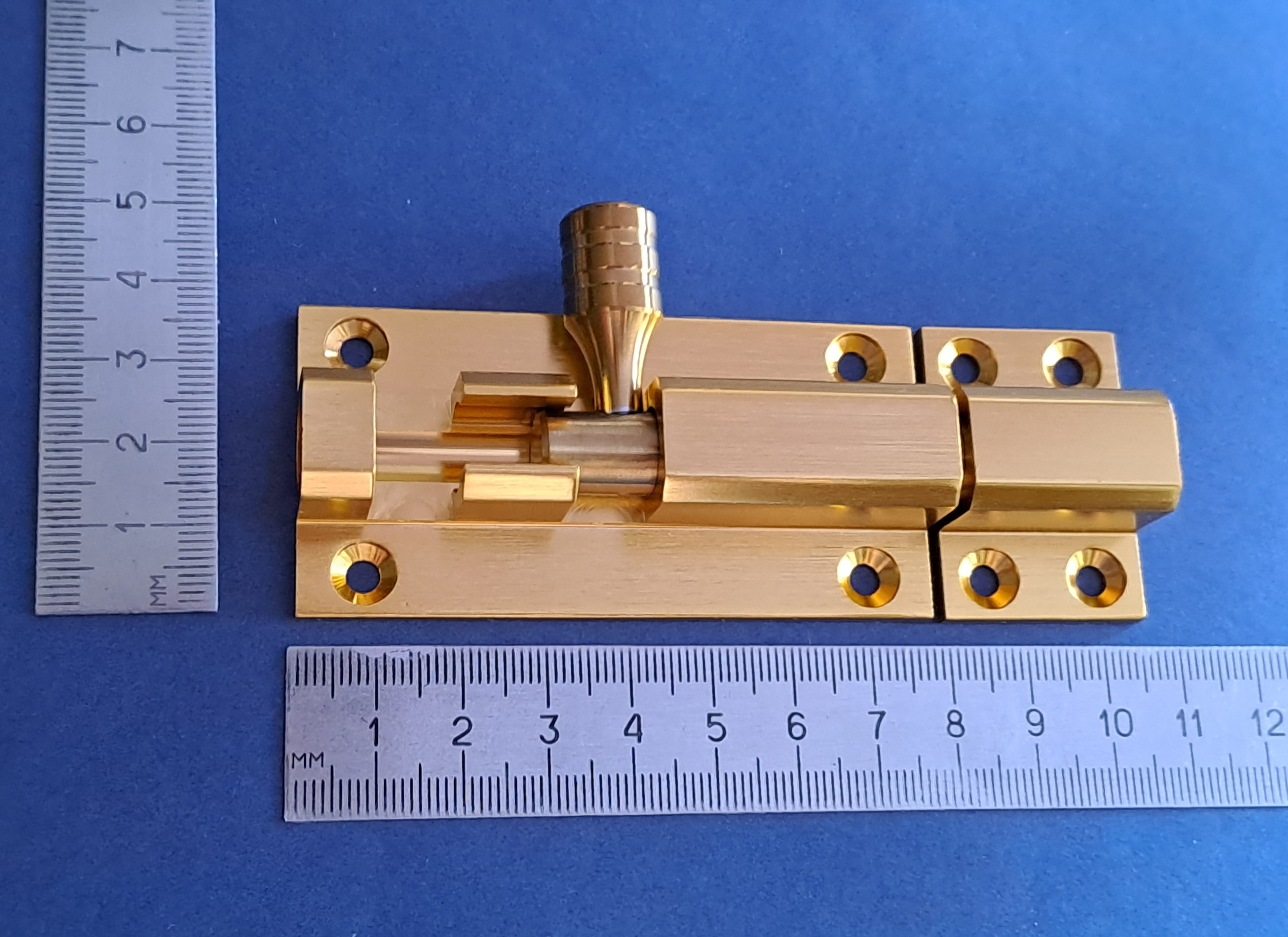 Шпингалет 105*40 мм цвет "матовая латунь"
