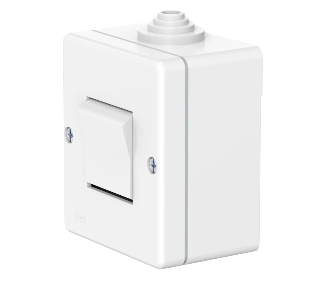 Выключатель одноклавишный CADUCEUS ALING OG, перекрестный, для открытой проводки, 10А, 250В~