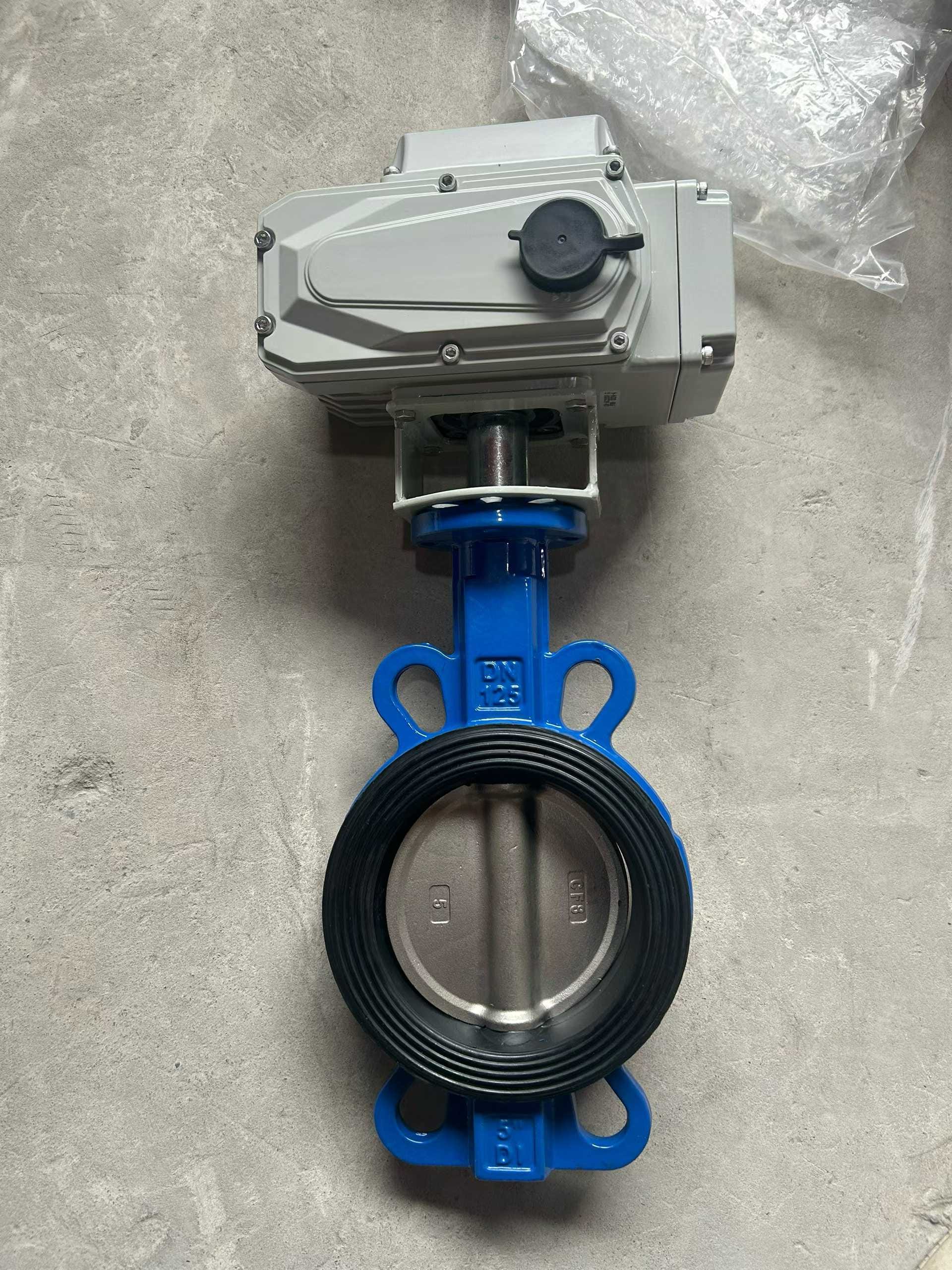 Затвор дисковый поворотный межфланцевый с симметричным диском с четвертьоборотным электроприводом